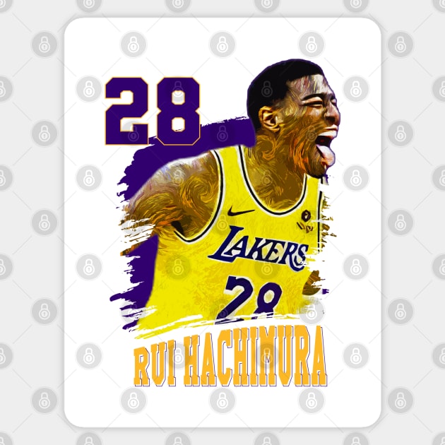 Rui hachimura || 28 Sticker by Aloenalone